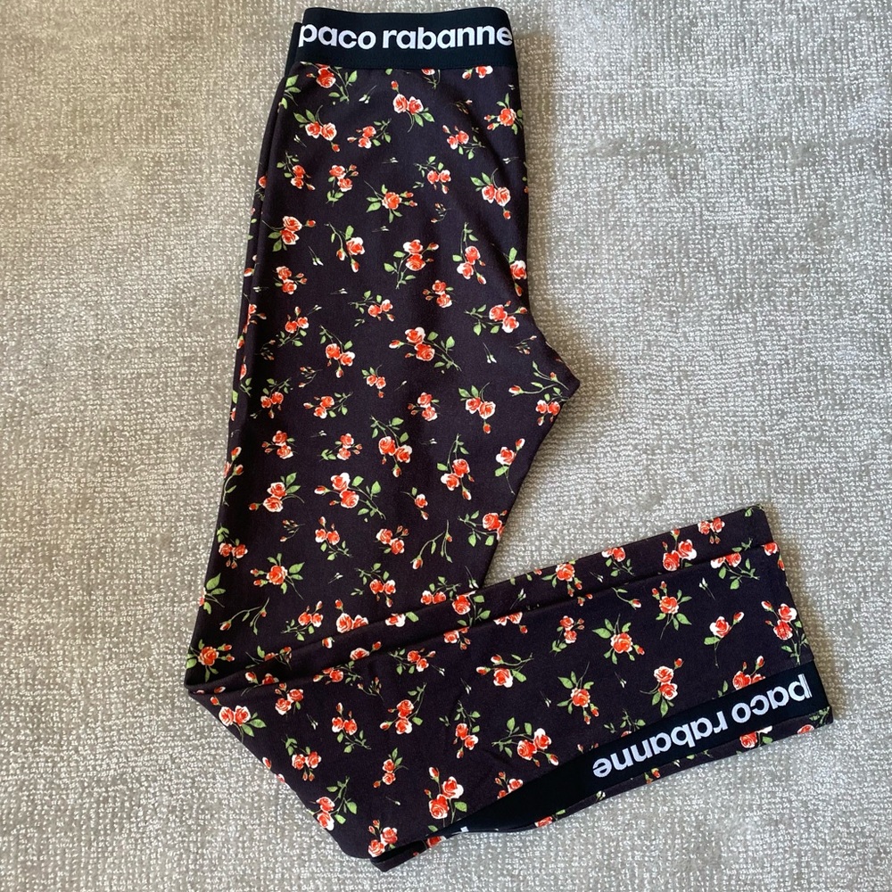 Paco Rabanne Floral Print Leggings